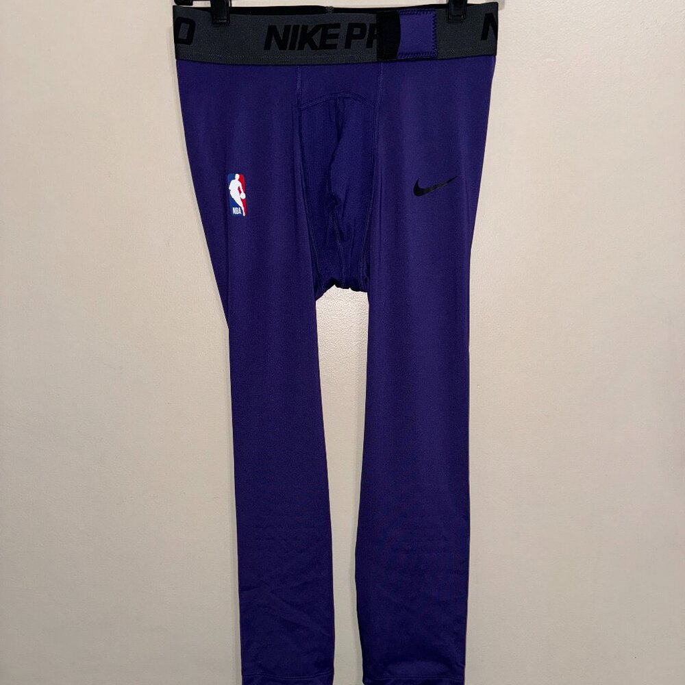 Nike Pro NBA Compression 3/4 Pants Team Issue Lakers Purple Men DN1547-566